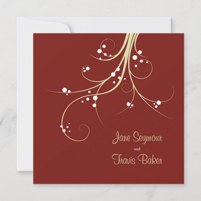 Faire-part de mariage floral - Élégant et simple (Devant)