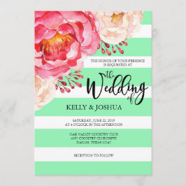 Faire-part de mariage floral en bon état
