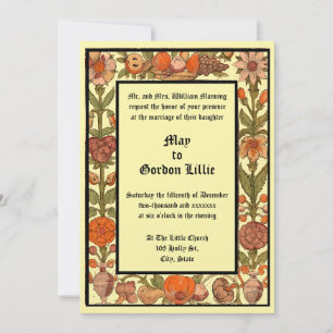 Faire-part de mariage floral et fruitier de l'ère
