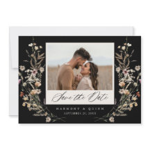 Faire-Part de Mariage Floral et Lunatique