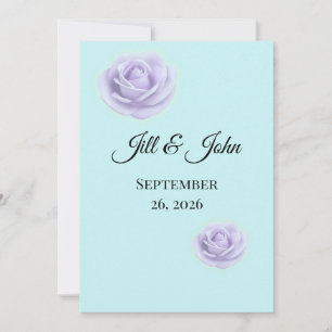 Faire-part de mariage floral lavande