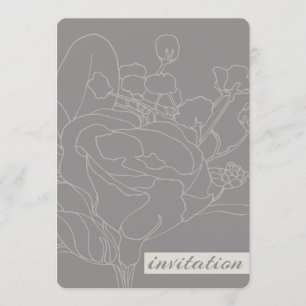 Faire-part de mariage floral (naturel)