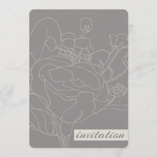 Faire-part de mariage floral (naturel)