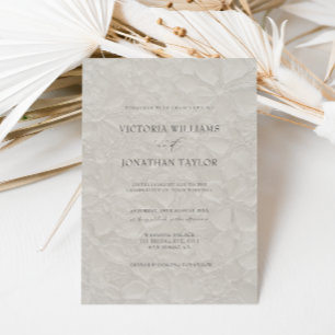 Faire-part de mariage floral neutre