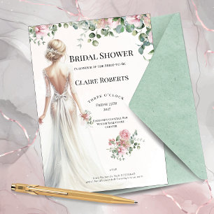 Faire-part de mariage floral ombré