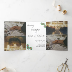 Faire-part de mariage floral photo personnalisable