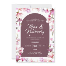 Faire-part de mariage floral romantique