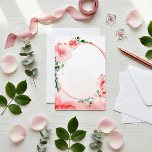 Faire-part de mariage floral rose budget