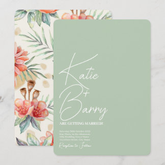 Faire-part de mariage Floral simple et moderne