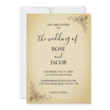 Faire-part de mariage Floral vintage