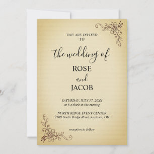 Faire-part de mariage Floral vintage