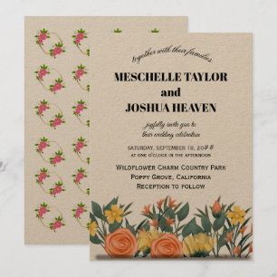 Faire-part de mariage Florale de luxe - Personnali