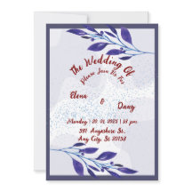 Faire-part de mariage Florale Violet : Un rêve