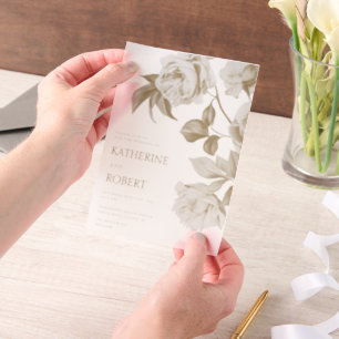 Faire-part de mariage floraux botaniques modernes