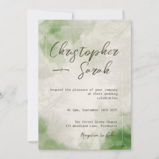 Faire-part de mariage forestier 