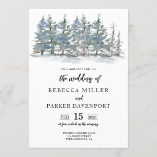 Faire-part de mariage forestier de Woodland