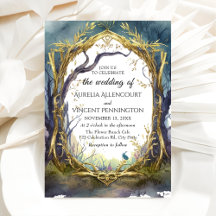Faire-part de mariage Forêt Magique Enchantée