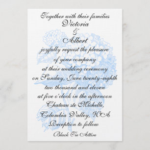 FAIRE-PART DE MARIAGE FORMEL d'hortensia