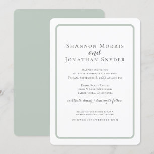 Faire-part de mariage frontalier moderne