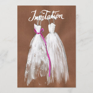 Faire-part de mariage gai lesbien chic deux jeunes