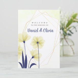 Faire-part de mariage géométrique or - Multi-coule