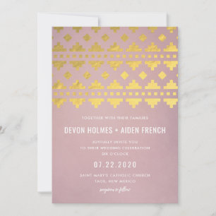Faire-part de mariage Gleam sud-ouest en or