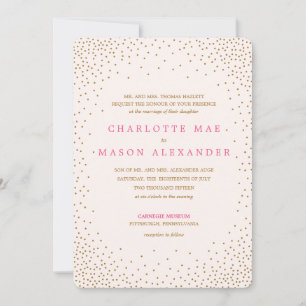 FAIRE-PART DE MARIAGE GOLD CONFETTI