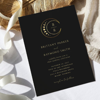 Faire-part de mariage Gold Moon