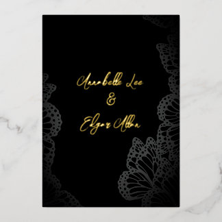 Faire-part de mariage gothique à huile de monarque