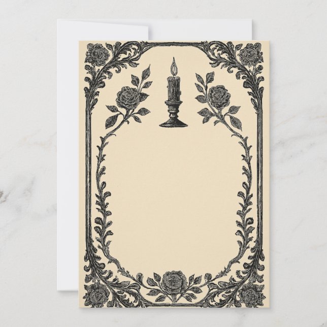 Faire-part de mariage gothique – Conception de bou (Devant)