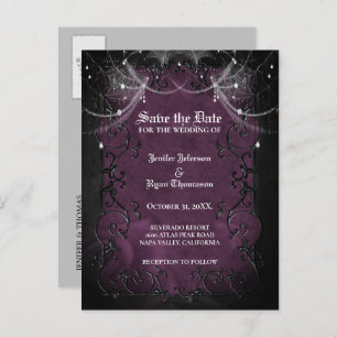 Faire-part de mariage gothique d'Halloween