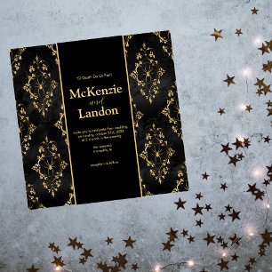 Faire-part de mariage gothique d'Halloween avec ar