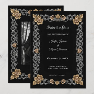 Faire-part de mariage gothique élégant