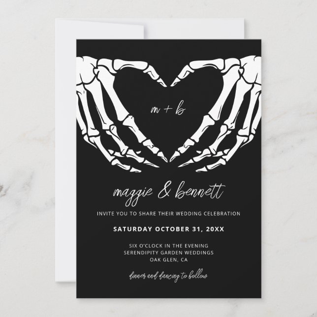 Faire-part de mariage gothique Invitation de maria (Devant)