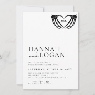 Faire-part de mariage gothique, Mariage minimalist