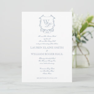 Faire-part de mariage gris bleu foncé
