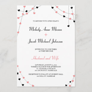 Faire-part de mariage Hearts