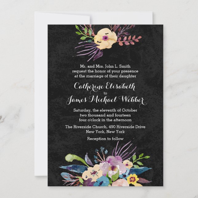 Faire-part de mariage hébergé par les parents de l (Devant)