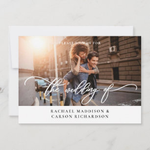 Faire-part de mariage horizontal 3BF Mod Photo & C