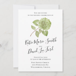 Faire-part de mariage Hydrangea aquarelle