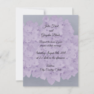 Faire-part de mariage Hydrangea lavande