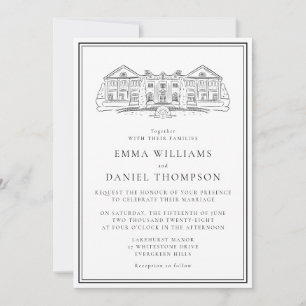Faire-part de mariage Illustration de Domaine Élég