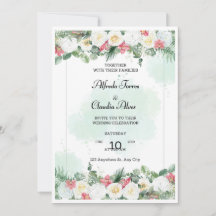 Faire-part de mariage imprimable, Invitation flora