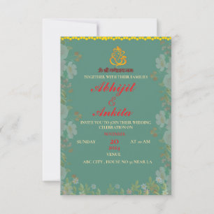 faire-part de mariage indien personnalisé