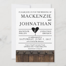 Faire-part de mariage industriel rustique