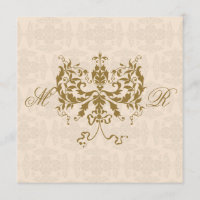 Faire-part de mariage initial de Carré de crèmes e