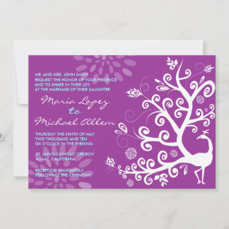 Faire-part de mariage Inséparable Peacock