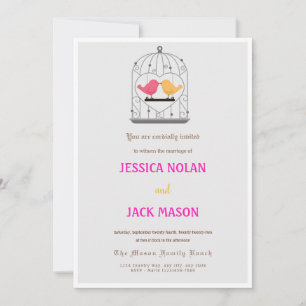 Faire-part de mariage Inséparables