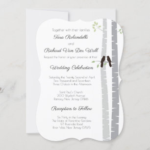 Faire-part de mariage Inséparables 5,5 po x 8,5 po