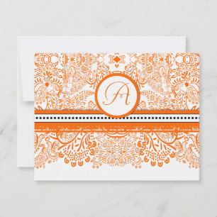 Faire-part de mariage Inséparables orange